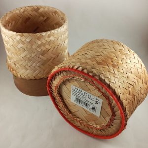 BOITE RIZ GLUANT BAMBOU 5" 24pcs/ctn bamboo glutinous rice box 08.26