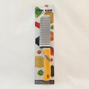 COUTEAU ONDULE 120/ctn KOMKOM #011 wave knife yellow handle 08.26